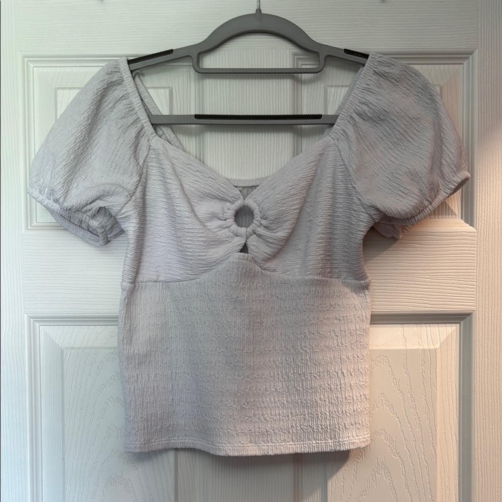 Elegant Puff Sleeve Top in White